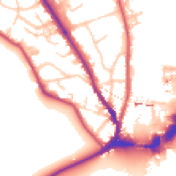 Daytime road noise heatmap for KT1 4DJ