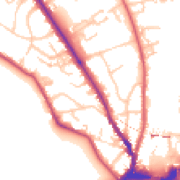 Daytime road noise heatmap for KT1 4DW