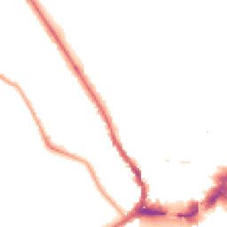 Night-time road noise heatmap for KT1 4DZ