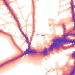 Daytime road noise heatmap for KT1 4EW
