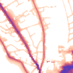 Daytime road noise heatmap for KT1 4EX