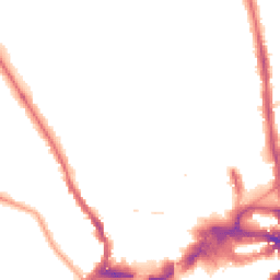 Night-time road noise heatmap for KT1 4HE