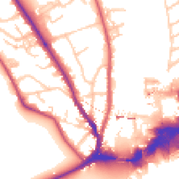 Daytime road noise heatmap for KT1 4HN