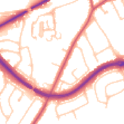 Daytime road noise heatmap for KT10 0AA