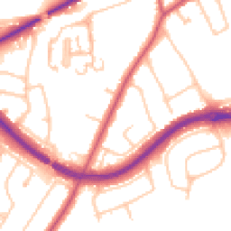 Daytime road noise heatmap for KT10 0AD