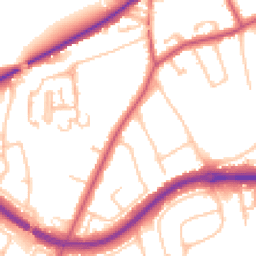Daytime road noise heatmap for KT10 0AE