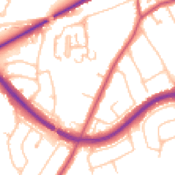 Daytime road noise heatmap for KT10 0AF