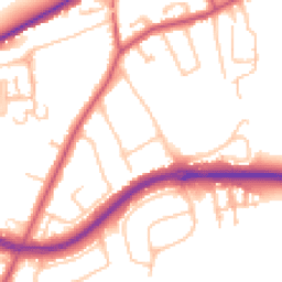 Daytime road noise heatmap for KT10 0AH