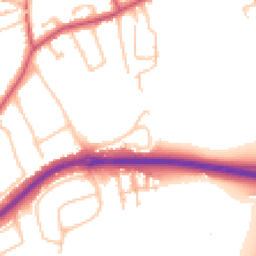 Daytime road noise heatmap for KT10 0AJ