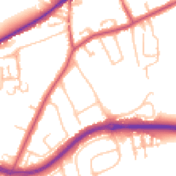 Daytime road noise heatmap for KT10 0AQ