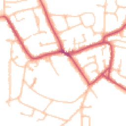 Daytime road noise heatmap for KT10 0AR