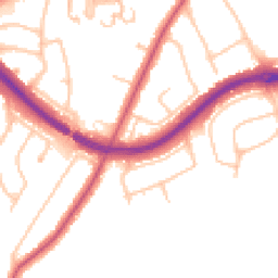 Daytime road noise heatmap for KT10 0AT