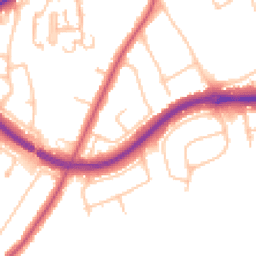 Daytime road noise heatmap for KT10 0AU