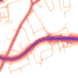 Daytime road noise heatmap for KT10 0BD