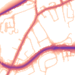Daytime road noise heatmap for KT10 0BG
