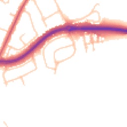 Daytime road noise heatmap for KT10 0BH