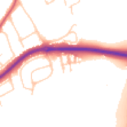 Daytime road noise heatmap for KT10 0BP