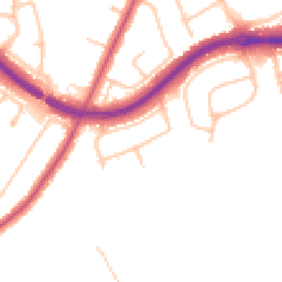 Daytime road noise heatmap for KT10 0BU