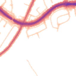 Daytime road noise heatmap for KT10 0BY