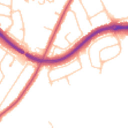 Daytime road noise heatmap for KT10 0BZ