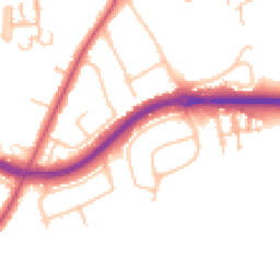 Daytime road noise heatmap for KT10 0DB