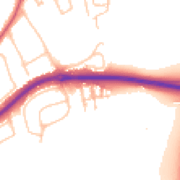 Daytime road noise heatmap for KT10 0DD