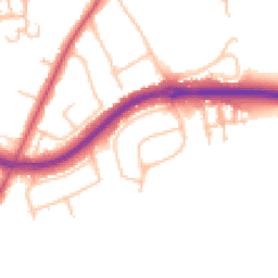 Daytime road noise heatmap for KT10 0DE