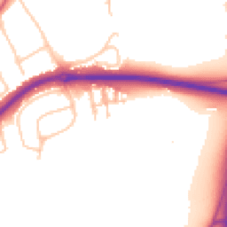 Daytime road noise heatmap for KT10 0DJ