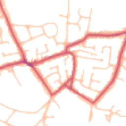 Daytime road noise heatmap for KT10 0EN