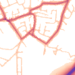 Daytime road noise heatmap for KT10 0HU