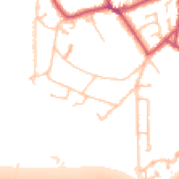 Daytime road noise heatmap for KT10 0LX