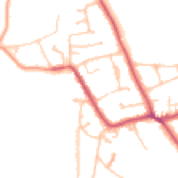 Daytime road noise heatmap for KT10 0QX