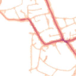 Daytime road noise heatmap for KT10 0RB