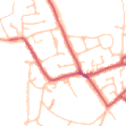 Daytime road noise heatmap for KT10 0RF
