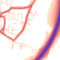 Daytime road noise heatmap for KT10 0TP