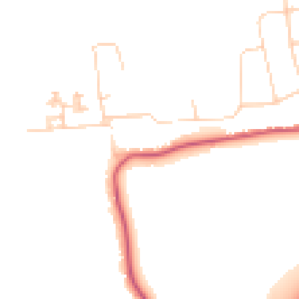 Daytime road noise heatmap for KT10 8HA
