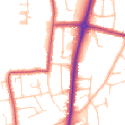 Daytime road noise heatmap for KT10 8JG