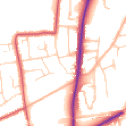 Daytime road noise heatmap for KT10 8JL