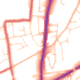 Daytime road noise heatmap for KT10 8JR