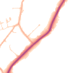 Daytime road noise heatmap for KT10 8JY