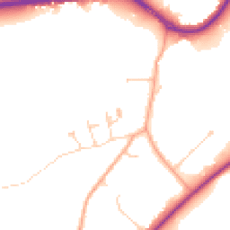 Daytime road noise heatmap for KT10 8JZ