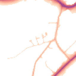 Daytime road noise heatmap for KT10 8LN