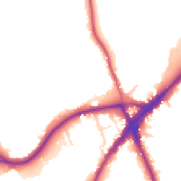 Daytime road noise heatmap for KT10 8PU