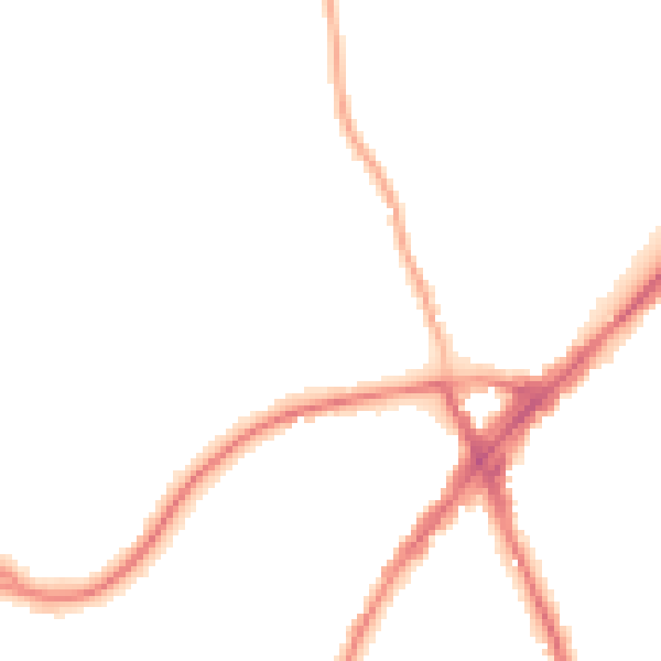 Night-time road noise heatmap for KT10 8PU