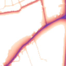 Daytime road noise heatmap for KT10 9AA