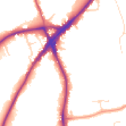 Daytime road noise heatmap for KT10 9DP
