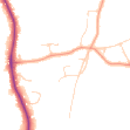 Daytime road noise heatmap for KT10 9EH
