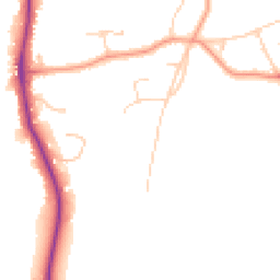 Daytime road noise heatmap for KT10 9ES