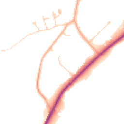 Daytime road noise heatmap for KT10 9JD
