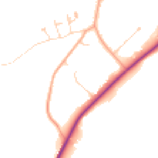 Daytime road noise heatmap for KT10 9JD